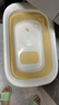 日康（rikang）婴儿洗澡盆折叠盆儿童浴盆 可配浴床浴垫浴网RK-X1048-1浅桔黄 实拍图