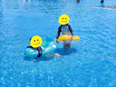 swimbobo儿童游泳圈 小孩户外温泉坐圈 小孩充气戏水坐艇 游泳装备K2001 实拍图