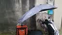 馗龙电动电瓶车雨棚蓬新款可折叠拆卸防晒专用挡雨遮阳伞摩托车防雨棚 加长黑胶 黑色 金色羽毛 单伞 实拍图
