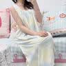 猫人睡裙女夏季薄款凉爽7A抗菌带胸垫吊带裙背心睡衣女夏季2026年新款 杏蓝晕染【热卖主图色】 L 【建议100-120斤穿着】 实拍图
