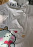 猫人（MiiOW）【防螨抗菌纯棉】女士睡裙睡衣女撞色恐龙印花家居服2XL 实拍图