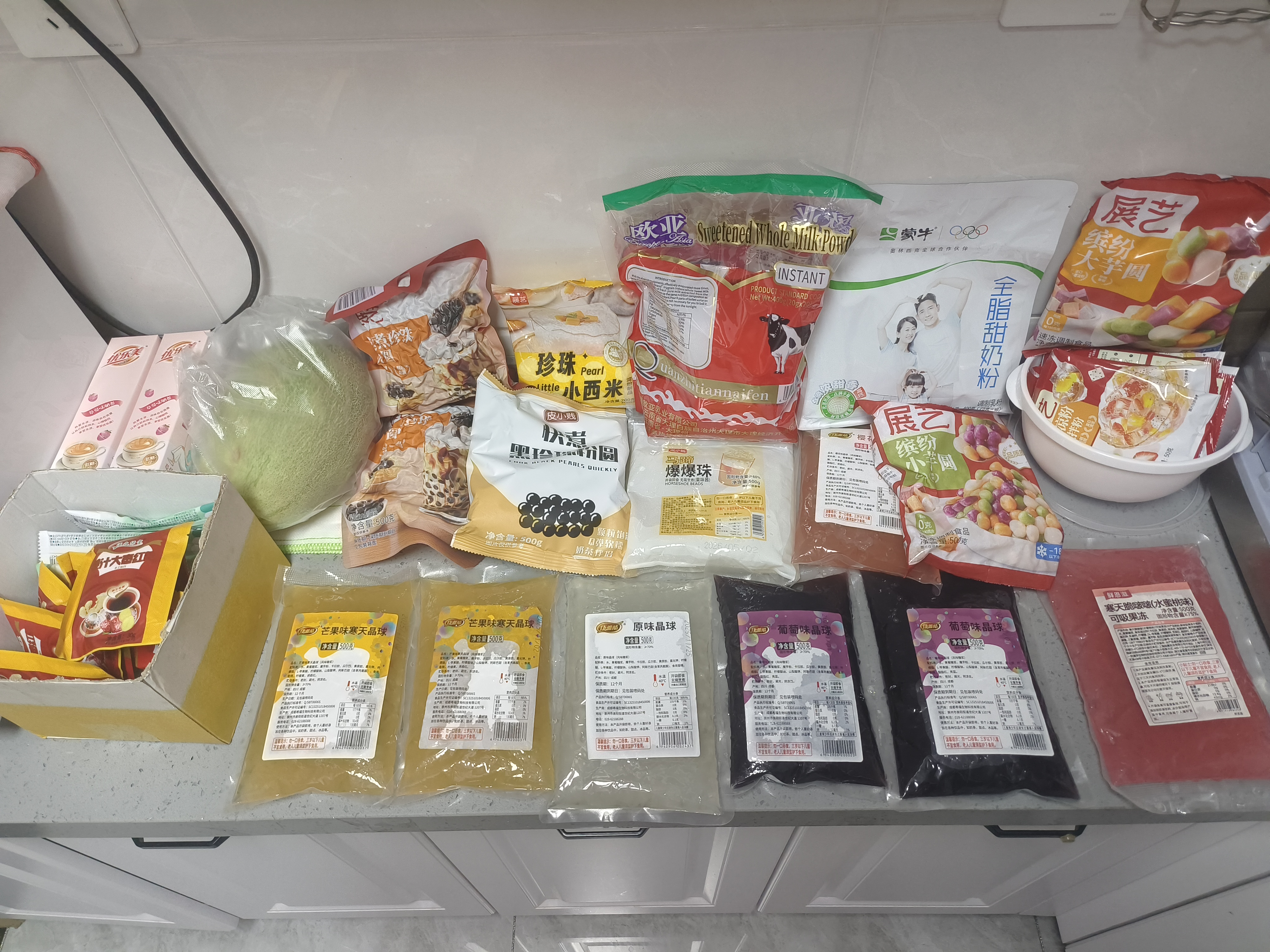 展艺白凉粉500g(50g*10袋)冰粉粉魔芋儿童果冻清补凉布丁粉烘焙原料 实拍图