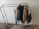 衣架落地卧室家用双杆晾衣架挂衣架子室内衣服衣帽架加粗阳台衣杆 150cm黑【双杆+置物架】 实拍图