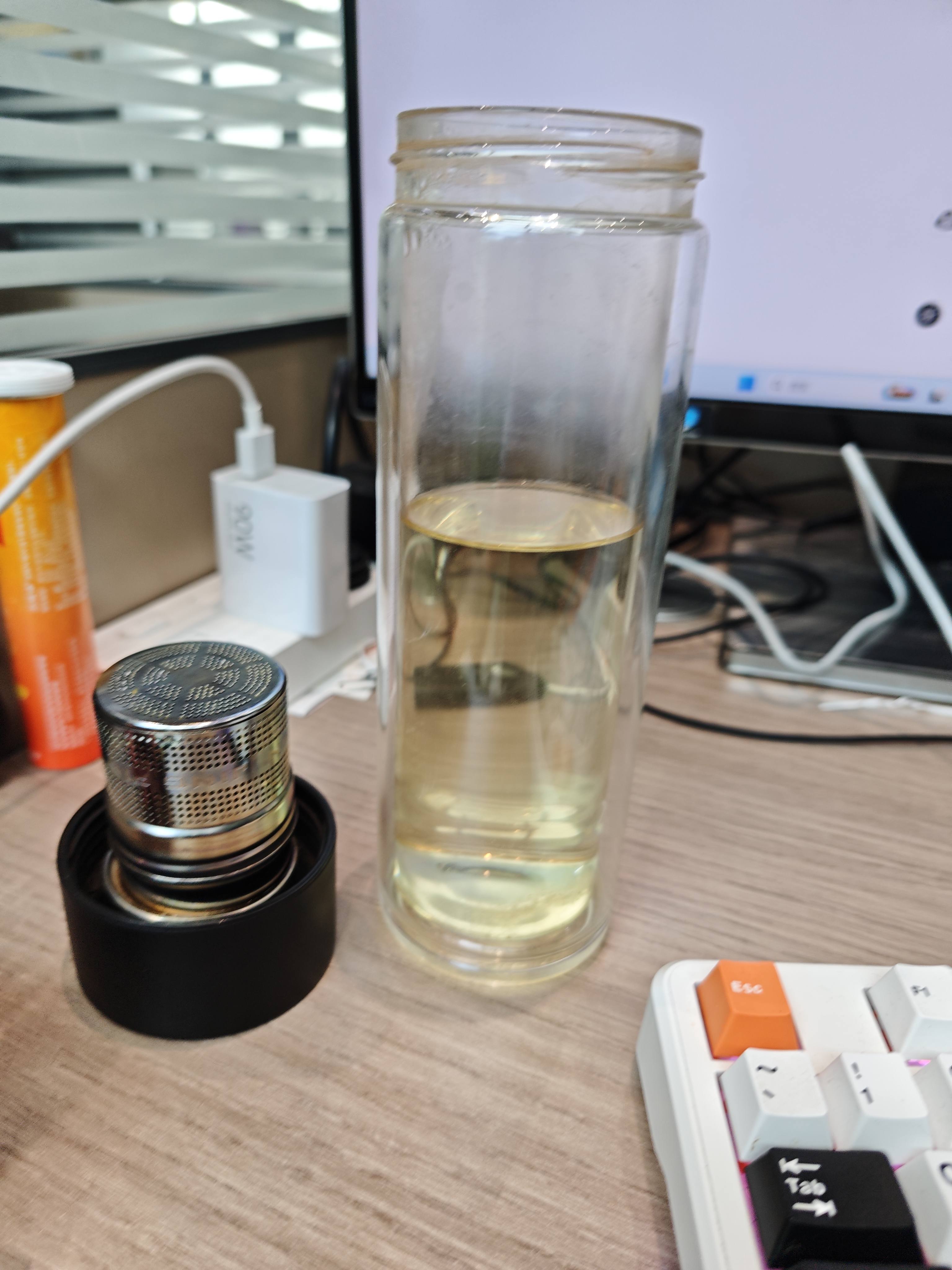 八千行茶水分离杯磁弹泡茶磁吸力玻璃水杯子男士双层防烫便携车载耐高温 实拍图