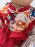 贝瑞加（Babyprints）女宝宝周岁礼服红色连衣裙发带套装抓周冠衣中式裙子国风公主裙90 实拍图