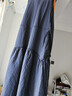 优衣库棉麻条纹层叠连衣裙/无袖女装/裙子26春夏新款484787 69 藏青色 L 实拍图