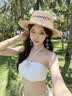 南木熊泳衣女2026新款比基尼三件套高级感显瘦ins性感纯欲海边度假温泉 海星挂脖白色泳衣三件套 均码 建议【80-115斤】 实拍图