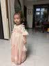 安妮优儿（Anneyol）女童汉服中秋节演出中国风唐装连衣裙超仙古风公主襦裙 粉色 110 实拍图