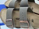 BIRKENSTOCK勃肯德国进口男女款经典舒适软木Arizona双扣拖鞋 灰色窄版151213 36 实拍图
