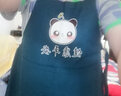 纯棉围裙定制logo印字全棉布料加厚耐磨定做奶茶店高级厨师工作服女男士时尚夏天厨房家用做饭围腰 宽带墨蓝色 实拍图