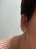 相思树925银耳环女无耳洞耳扣圆珠耳圈耳饰男女迷你小耳钩耳骨夹饰品 10MM 一对价 实拍图
