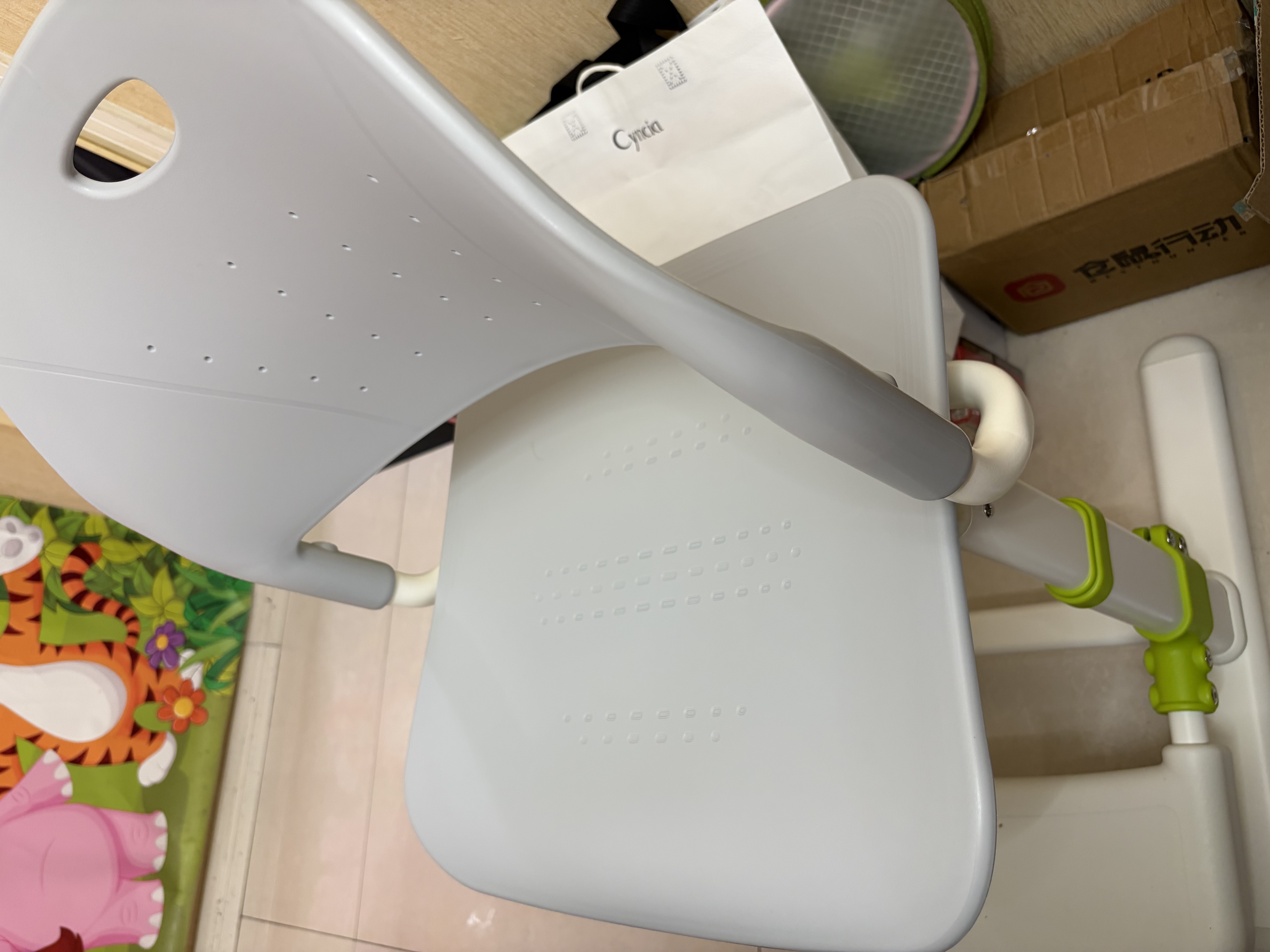 育才儿童学习椅子中小学生写字椅写作业可升降调节家用书桌椅靠背座椅 新品*追背款升降42-56cm【11cm追背+15cm脚踏 】灰色 实拍图
