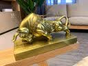 上善若水（sanstyle）全黄铜牛摆件聚财金牛牛转乾坤家居装饰客厅办公室开业牛工艺礼品 中号《旺市牛》黄铜 实拍图