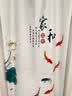 荀至美中式门帘免打孔家用伸缩杆厨房隔断帘卫生间卧室空调挡风遮挡帘子 事事顺心 绒布 适合55-80门宽/高150送杆50-90 实拍图