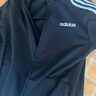adidas休闲舒适三条纹立领夹克外套男装秋季阿迪达斯官方轻运动 黑色/白（推荐选大一码）   M 实拍图