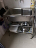 水贞厨房简易不锈钢水槽单槽加厚大单盆带支架水盆洗菜盆洗碗池架子 加厚钢68*44带支架基础款 实拍图