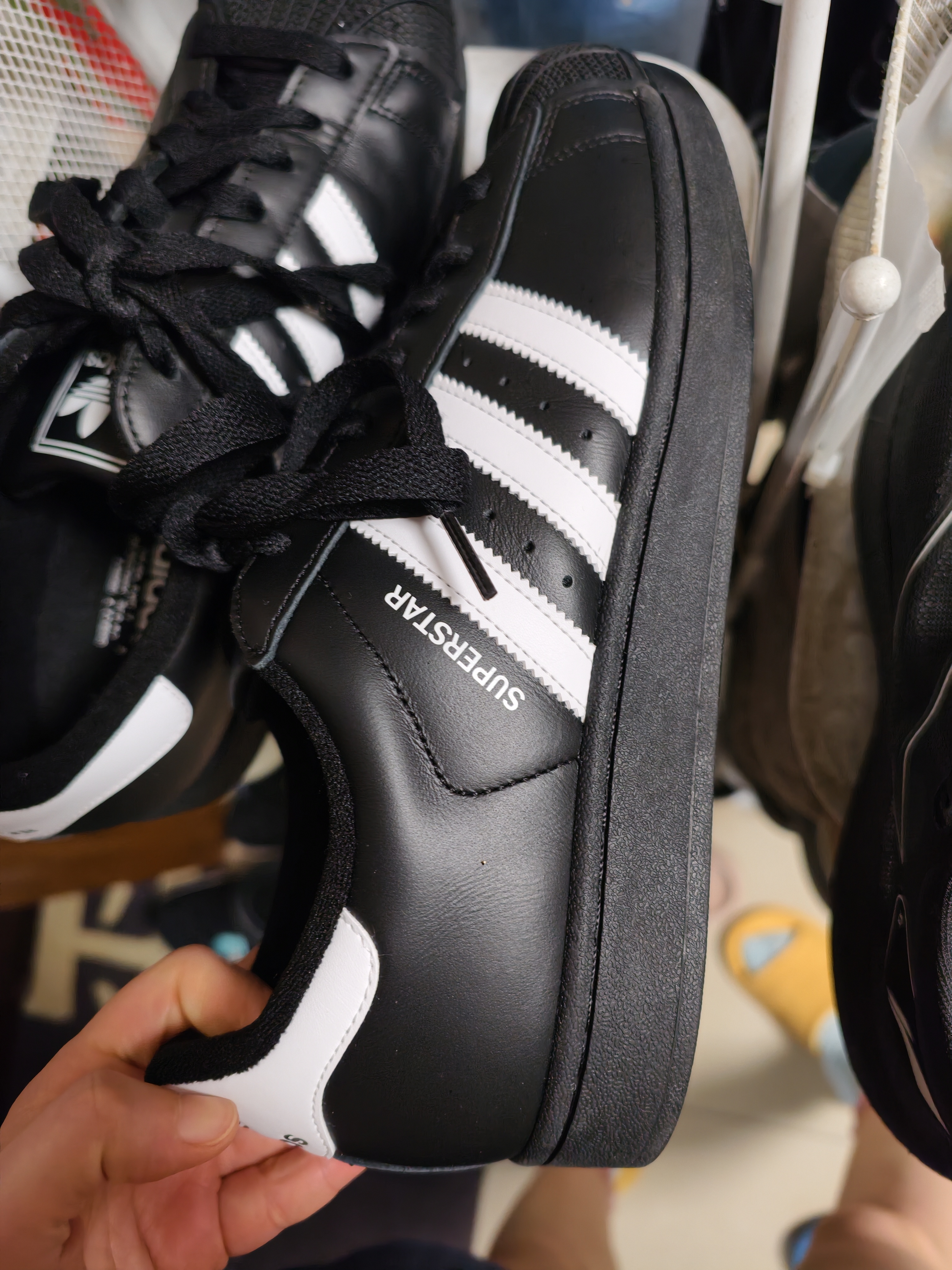 阿迪达斯（adidas）adidas三叶草贝壳头SUPERSTARII男女休闲鞋 JI0079 43码 实拍图