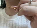 梦金园18K金弹簧扣玫瑰金项链配件扣子diy配件生日礼物 18K黄 约4.8mm 实拍图