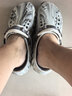 卡骆驰（CROCS）波波大理石纹洞洞鞋舒适轻便男沙滩鞋包头拖鞋女鞋|208454 月光灰/彩色-1NL 43 (270mm) 实拍图