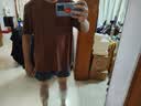 重磅纯棉短袖t恤男高档纯色印花休闲基础款内搭半袖打底衫 美式棕 3XL  170-185斤 实拍图