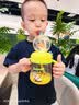 comobebe可萌贝比小鲸鱼喷水杯儿童保温杯宝宝喝水神器学生吸管趣味喷泉杯 tritan潜水杯-绿色 300ml 实拍图