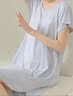 浪莎睡裙女薄款莫代尔冰丝短袖女士睡衣大码宽松休闲舒适家居服 实拍图