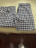 MUJI[自营限定款]男士无侧缝 双层纱织睡衣 纯棉家居服 藏青色格纹 XL 实拍图