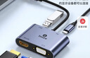 毕亚兹Type-C扩展屏 USB-C转HDMI和VGA/USB3.0/PD线转换器 雷电3转接头 4K投屏拓展坞 适用苹果电脑华为 实拍图