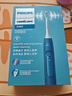 飞利浦（PHILIPS）【父亲节礼物】声波电动牙刷钻石3系 5倍洁齿5种模式 洁净刷头*2  价保618 HX5181/02蓝 实拍图