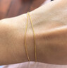 周六福18K黄金项链女肖邦链彩金项链素链生日礼物 黄18K约0.8g-42cm 实拍图