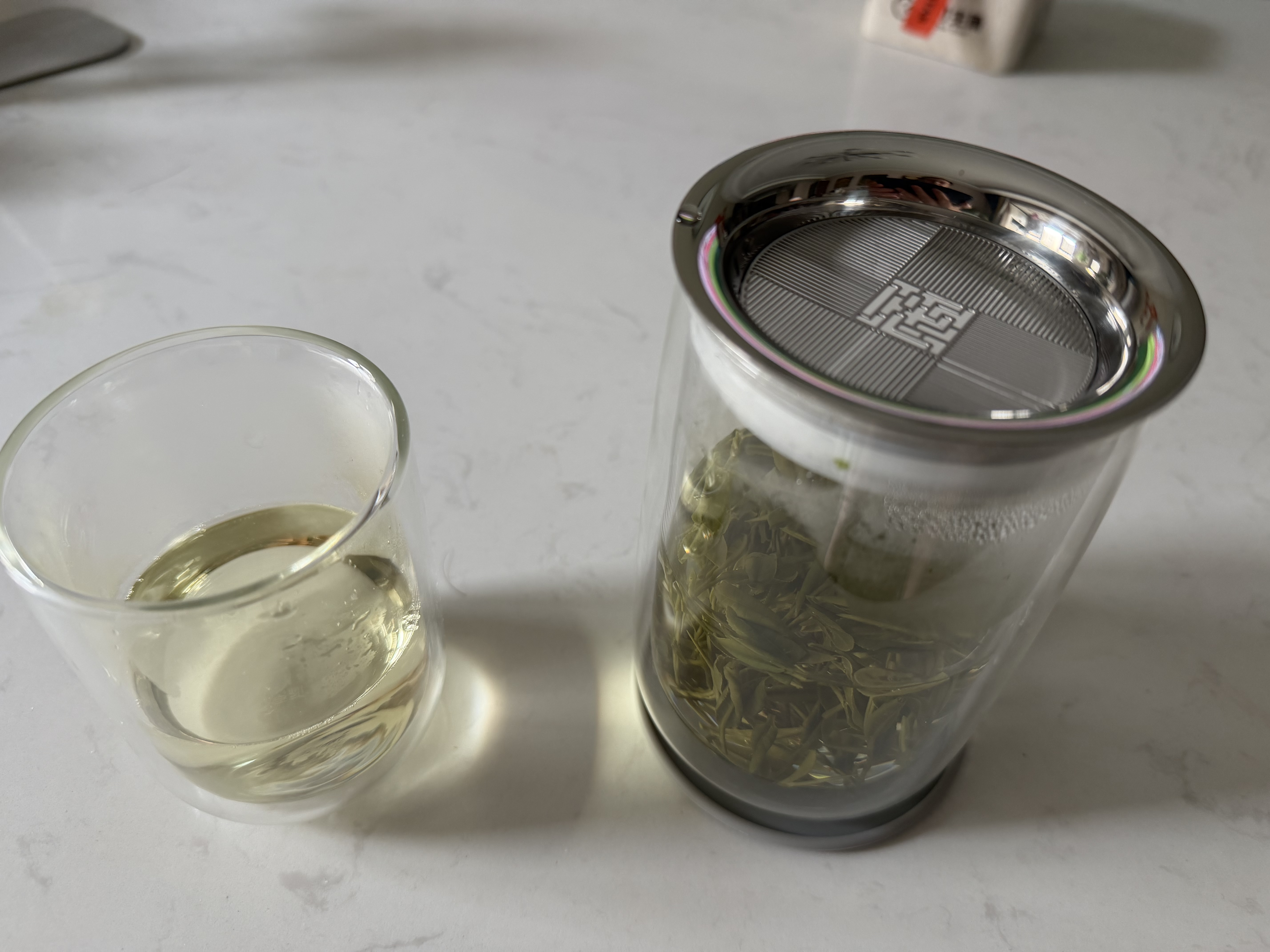 原初格物来福悦心泡茶壶茶具懒人泡茶神器办公室家用个人专用茶水分离玻璃 400ML合一泡茶壶（来福滤网)+220ML双层玻璃茶杯 实拍图