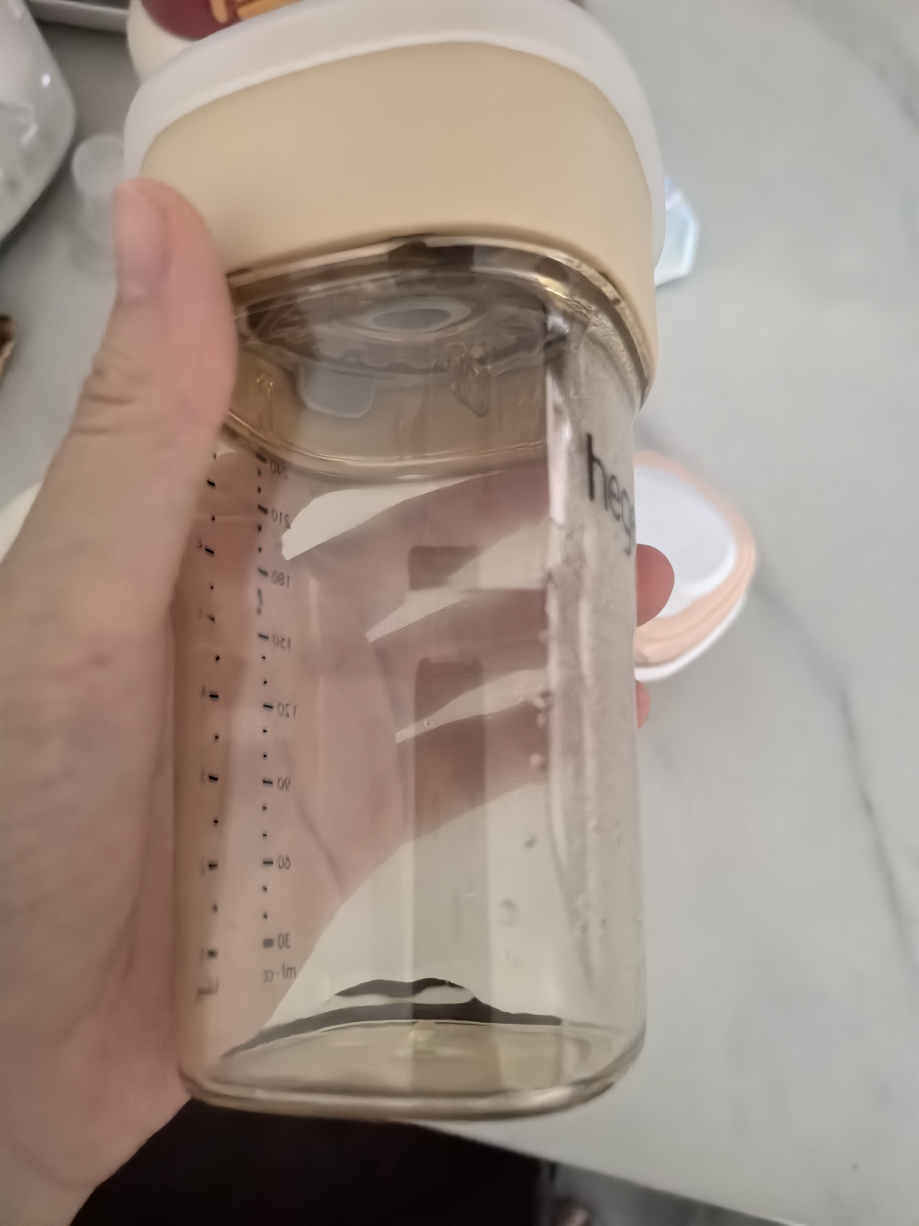 HEGEN海格恩学饮杯1岁以上240ml儿童PPSU多功能嘬口杯喝水杯大麦金色 实拍图