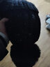 安妮莎帽子女冬季加绒毛线帽韩版青年甜美可爱女士秋冬针织帽百搭保暖 成人款-黑色 只有帽子，没有围脖（加绒加厚有弹力） 实拍图