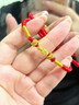 中国黄金（CHINA GOLD）足金招财貔貅手链男女款转运珠编织红绳手饰七夕情人节礼物送爱人 玫瑰礼盒+貔貅手链【红绳】 实拍图