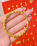 中国黄金（CHINA GOLD）小方糖黄金手链女足金转运珠手串手饰生日礼物送女朋友老婆 【今/次日达】足金方糖手串约2.2g【玫瑰礼盒】 实拍图
