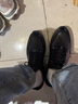 老人头（LAORENTOU）男鞋头层牛皮男单鞋防滑运动鞋男士休闲皮鞋 A90147 黑镂空 44  实拍图