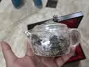 炙真银楼鎏999纯银茶具纯手工送父母长辈领导生日乔迁新婚退休礼物品 鎏银龙凤呈祥一壶两杯 （礼盒装) 实拍图