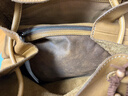 裘真008水桶包女斜挎通勤大容量真皮复古小众植鞣牛皮包包 大象灰-小号 实拍图
