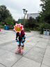 匹克轮滑鞋儿童溜冰鞋6-12岁初学者专业滑冰鞋旱冰鞋滑轮鞋生日礼物 【26年升级芭扣+送8件套】 粉 S (适合鞋码27-32)八轮全闪 实拍图