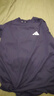 adidas速干简约休闲舒适圆领短袖T恤男装夏季阿迪达斯官方轻运动 传奇墨水蓝/白色   M 实拍图