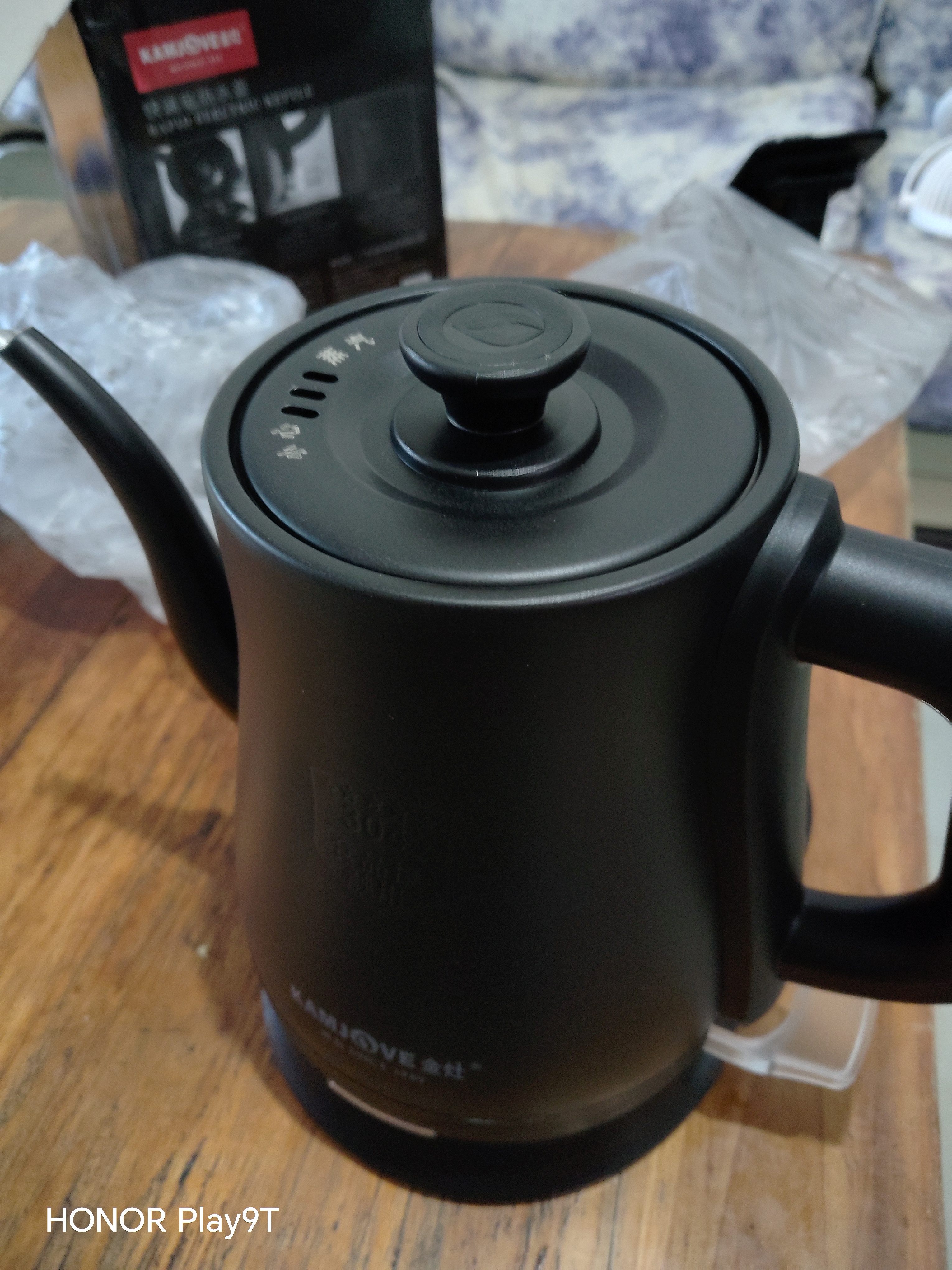 金灶（KAMJOVE） 茶艺专用泡茶烧水壶优雅长嘴电热水壶随手泡开水壶自动断电热水壶煮水壶家用1L 1L T-93（磨砂黑色） 实拍图