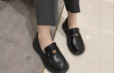 百丽（Belle）元宝乐福鞋女鞋2026春季新款商场同款羊皮黑色小皮鞋E9L1DAA6 黑色 37 (235mm) 实拍图