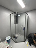 九牧（JOMOO） 【定制】极窄钻石淋浴房一体式干湿分离淋浴隔断沐浴房赠石基E17 枪灰型材（内外双开） 【光玻】1000*1100*2000mm 实拍图
