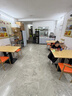餐桌商用早餐桌子餐饮面馆快餐奶茶小吃饭店出租房家用型桌椅组合 一桌4椅原木色-桔色皮革 120*60cm 75cm 高度 实拍图