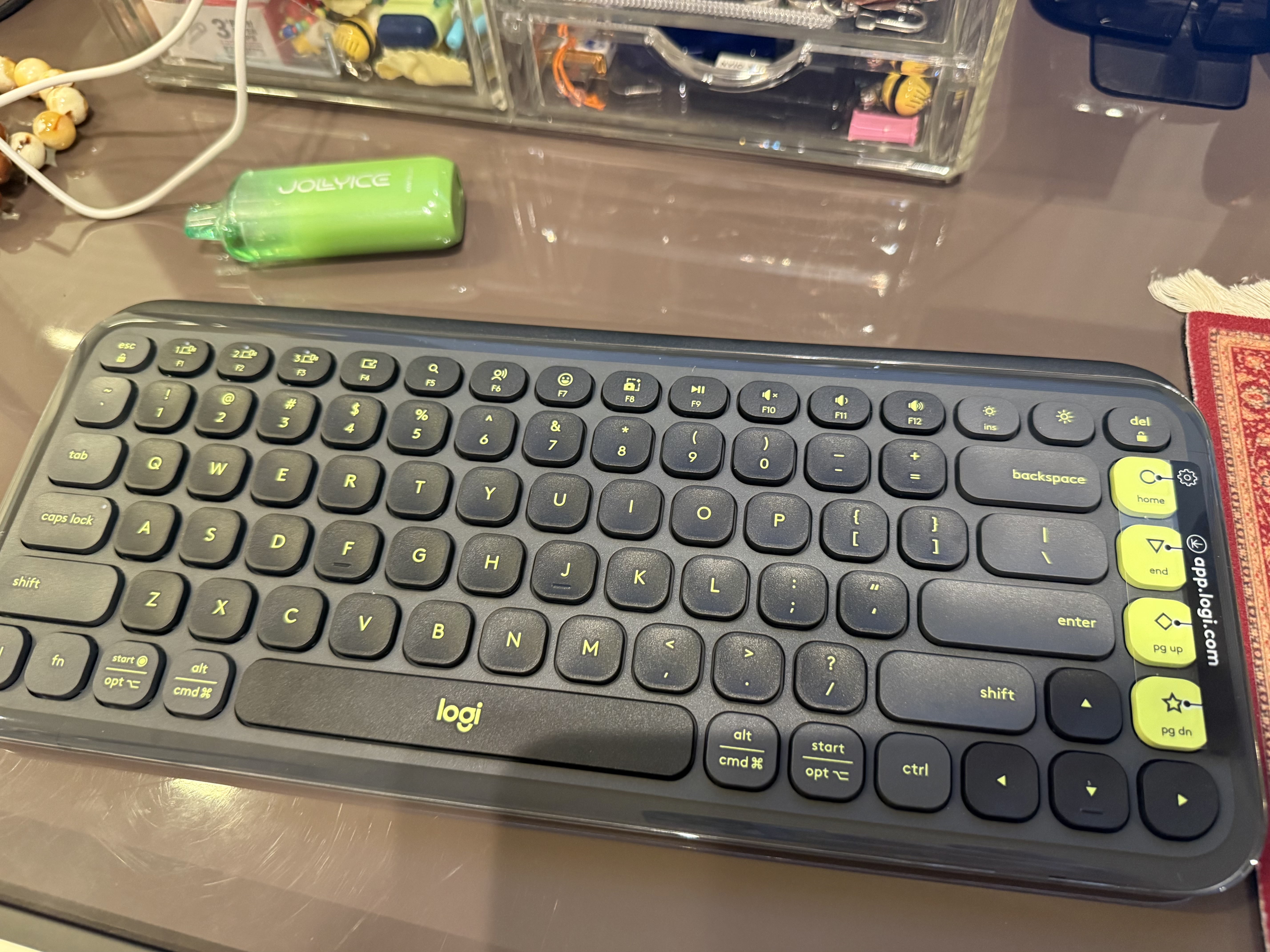 罗技（Logitech）POP ICON KEYS无线蓝牙键盘 AI轻音薄膜电脑办公键盘鼠标套装mac ipad键鼠套装泡泡键盘自定义85键 POP ICON COMBO 黑色 实拍图