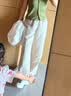 优衣库麻混纺舒适长裤/常规款女装/休闲裤26春夏新款482246 58 深绿色 S 实拍图