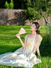 十三余小豆蔻儿[长夏]天丝刺绣清冷改良宋背心吊带百褶裙汉元素套装 背心 现货 S 实拍图