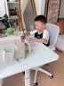 飞旺藤达升降学习桌中小学生家用手摇升降电脑桌书桌学生写字桌手动桌 【极简·白-手摇升降】80*60单桌 实拍图