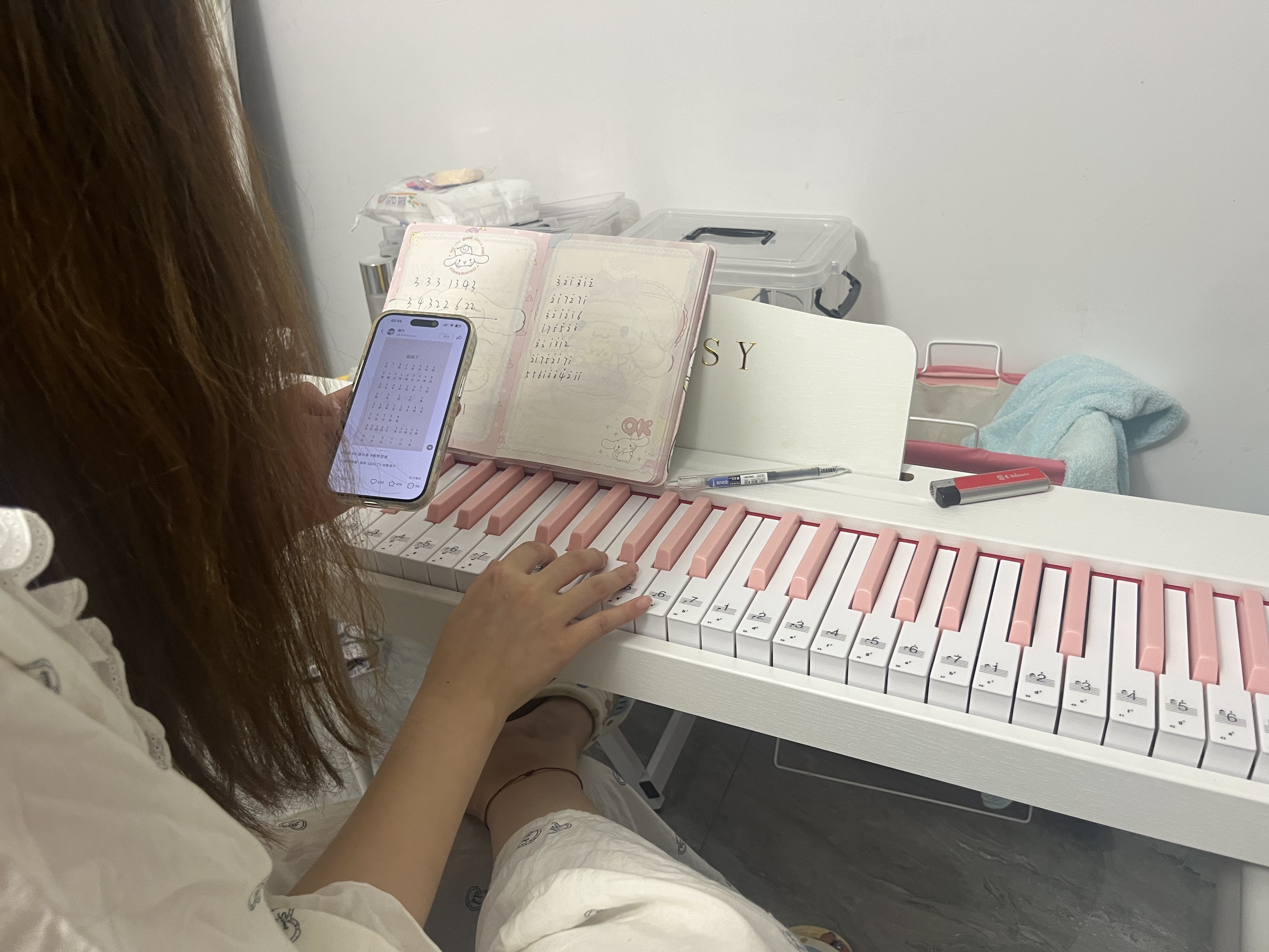 贝琪（Betsy）B351电钢琴88键重锤成人儿童电子钢琴家用练习初学者专业考级钢琴 B350-标准88键牛奶白粉键+圆腿支架 实拍图