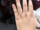 中国珠宝2026新款纯银1克拉钻戒指女情侣订求结婚戒子女生日礼物送女友 实拍图